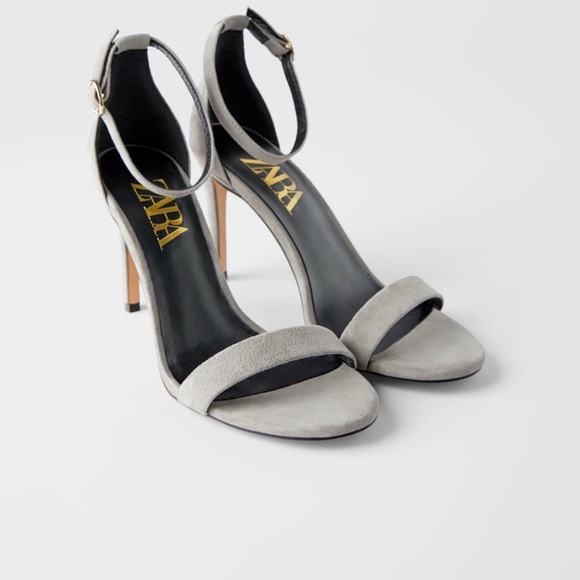 Zara Shoes - Zara Gray Suede High Heeled Sandals Size 40(9)